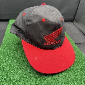 Honda Official Black Red Adjustable Snapback Hat Cap